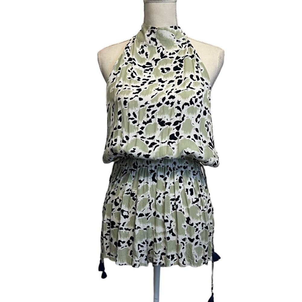 Faithfull The Brand Louis Halter Open Back Playsuit Romper Size Medium - Picture 3 of 12